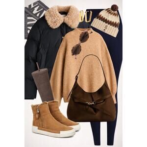 Waterproof Suede Platform Booties, Faux Fur Lined | J/SLIDES Tristan | Cozy Luxe